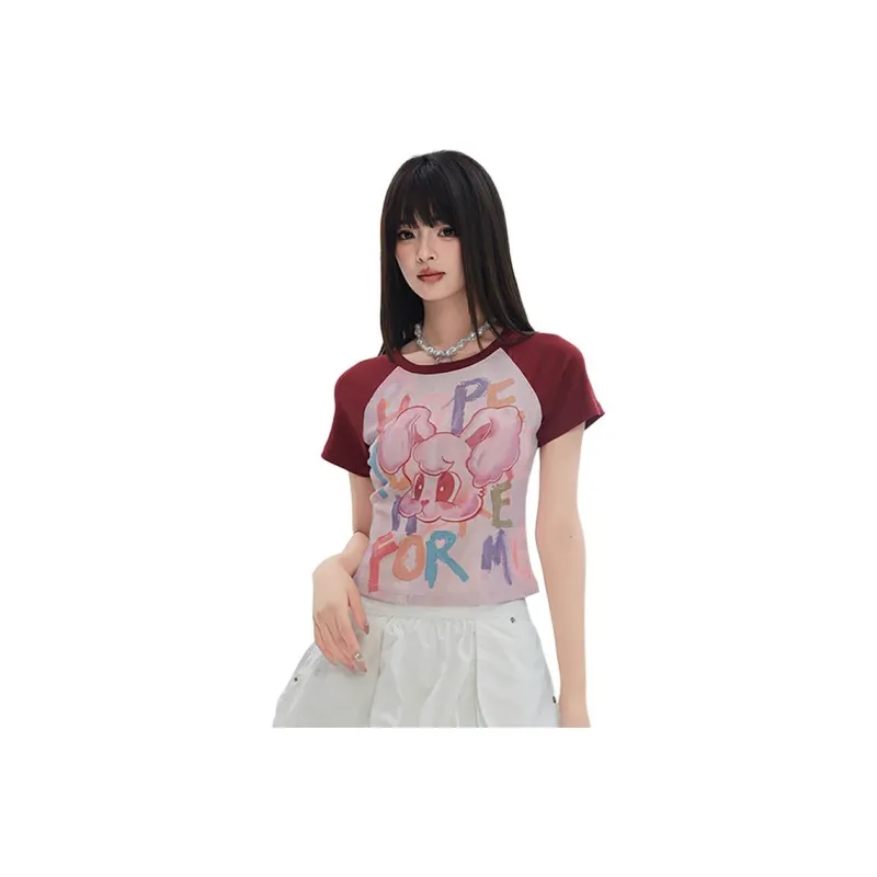 LALABOBO Raglan Sleeve T Shirt Women's-5