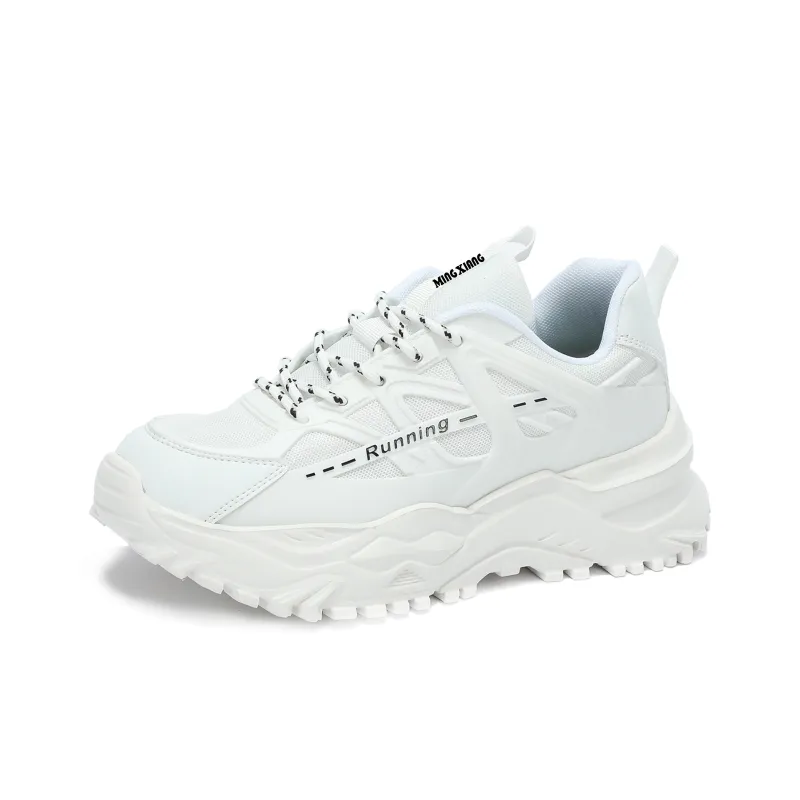Singing Abrasion Resistant Lightweight Height Increasing Low Top Chunky Sneakers Unisex-14
