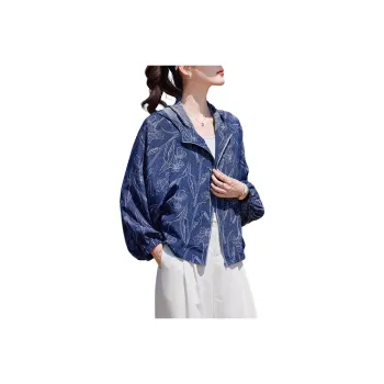 Yi Mengyuan Silk Jackets & Coats Women's Denim Blue