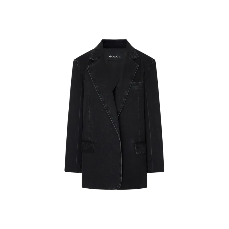 MO&CO Business Suits Women's Denim Black-0