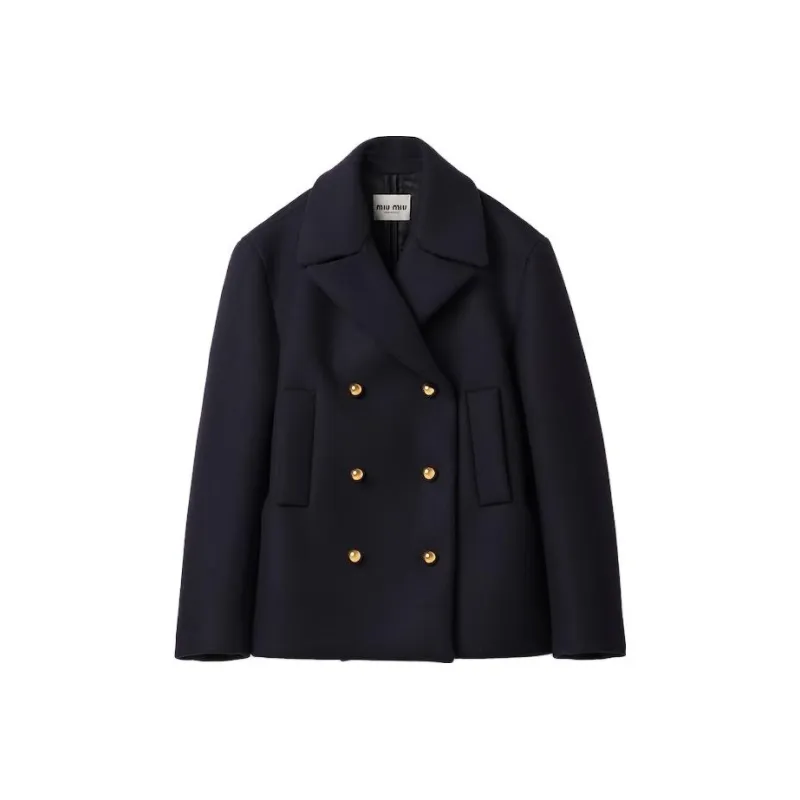 MIU MIU Double breasted Wool Peacoat-0