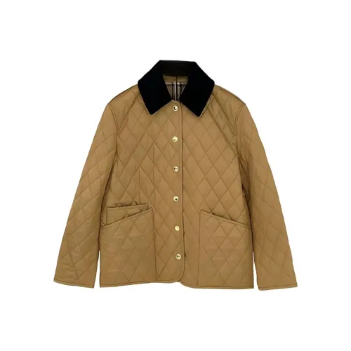 Burberry Diamond Quilted Button Up Jacket