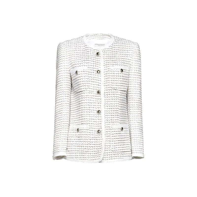 Alessandra Rich Straight Hem Buttoned Jacket-0