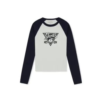 GUESS x YUEQI QI SS24 Sweatshirt Women's Black White Color Blocking