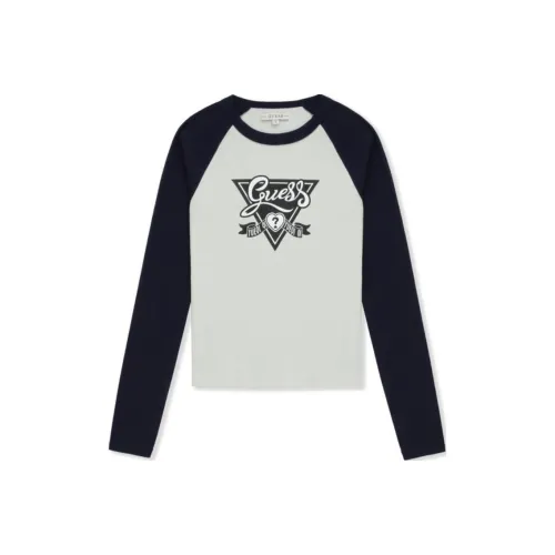 GUESS x YUEQI QI SS24 Sweatshirt Women's Black White Color Blocking