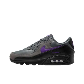 Nike Air Max 90 Low Top Running Shoes Unisex Black Purple