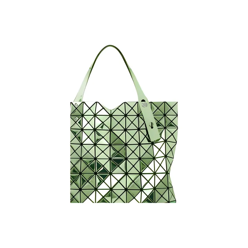 ISSEY MIYAKE Platinum Polyester Tote Bag, Shopping Bag, Shoulder Bag, Handbag Women's Green-2