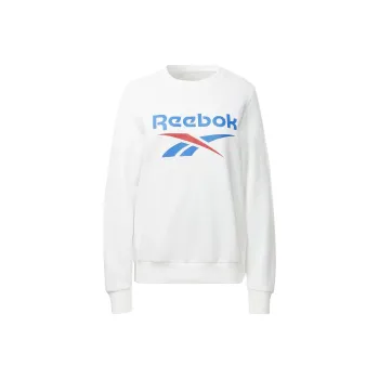 Reebok Identity Big Logo Fleece Sweatshirt Sweatshirt Women's White