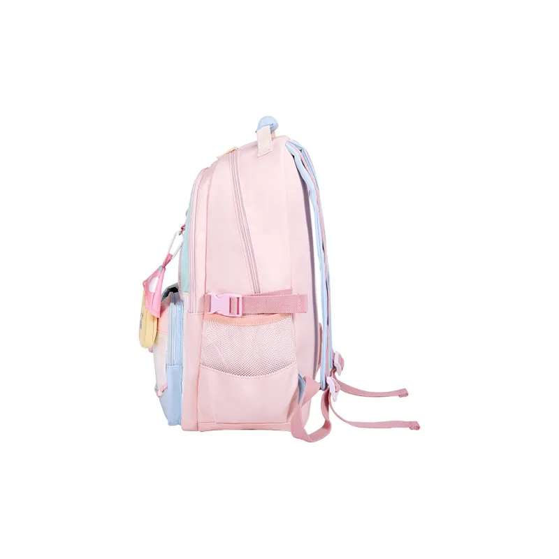 Miffy Fabric Backpack Regular Women's Pink Purple/Blue Yellow White-2