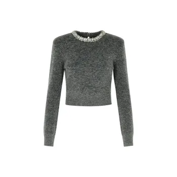 Self portrait Embellished Knitted Top