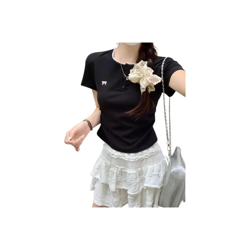 Mu Xiao Xin Set in Sleeve T Shirt Women's-8