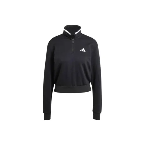 Adidas Free Shipping With AdiClub Essentials Color Pop French Terry Crop Quarter Zip Track Jacket