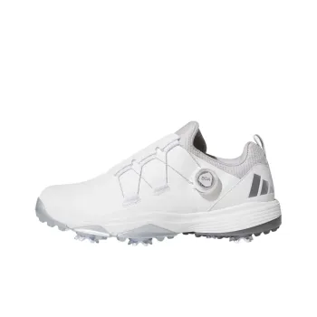 Adidas Cushioning Slip Resistant Low Top Golf Shoes Men's White Gray