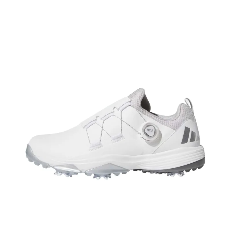 Adidas POWERFADE Shock Absorbers With Slip Resistant Features Low Top Golf Shoes Men's White Gray-0