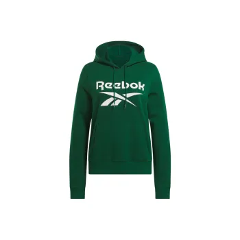 Reebok Identity Big Logo Fleece Hoodie Sweatshirt Women's Dark Green