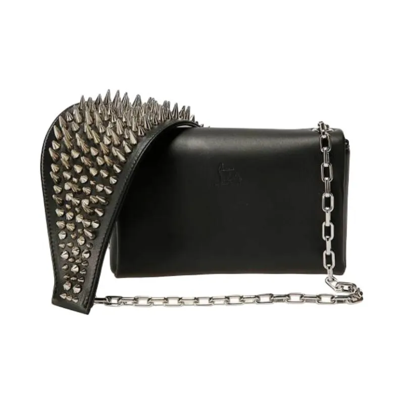 CL LUBOTING Nappa Leather Crossbody Bag Women's Black-2