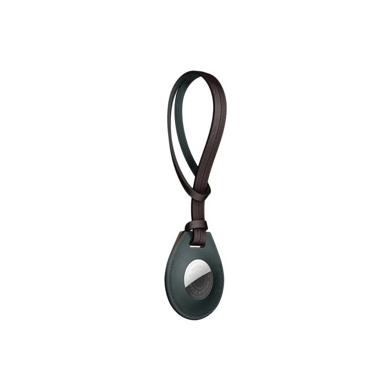 HERMES Apple AirTag Swift Calfskin Bag Charm Bag Accessory Unisex Rousseau Green-1