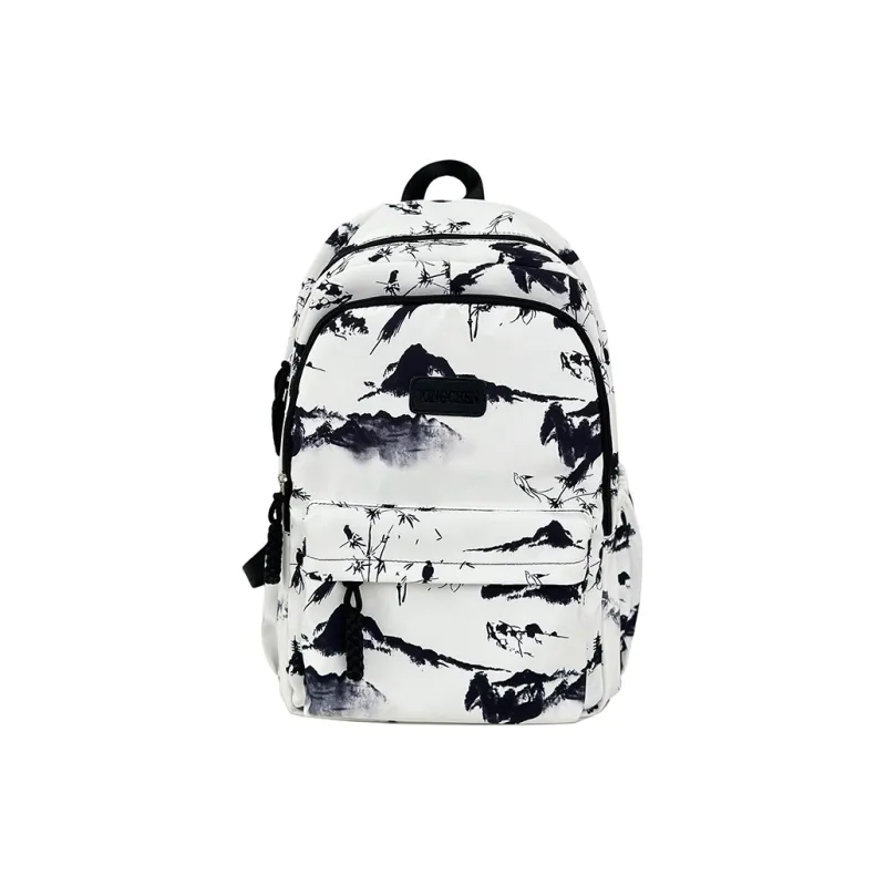 Tibai Nylon Backpack Regular Unisex Pink/Red/Black/Gray/Green-13