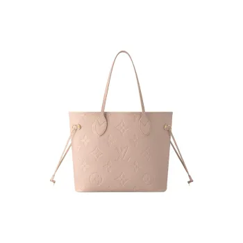 LOUIS VUITTON NEVERFULL Cow Leather Tote Bag, Shopping Bag, Handbag, Shoulder Bag Medium Size Women's Sand