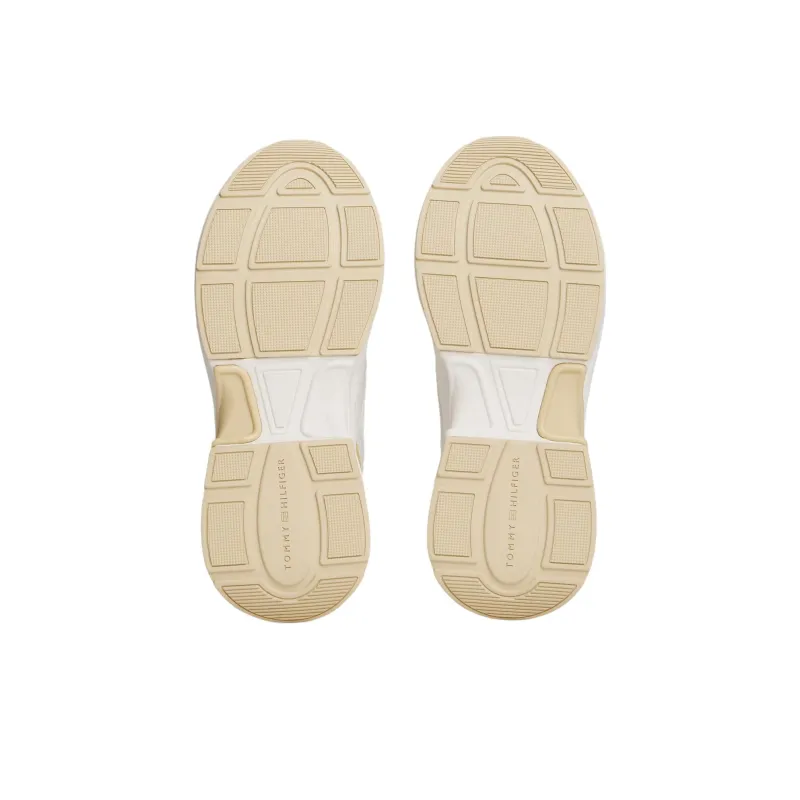 Tommy Hilfiger Trainers Low Top Casual Shoes Women's Beige Yellow-5