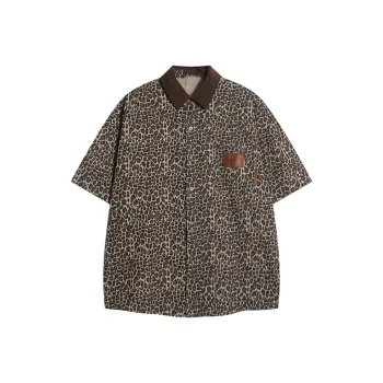 LESS BEARS Shirt Unisex Leopard Print