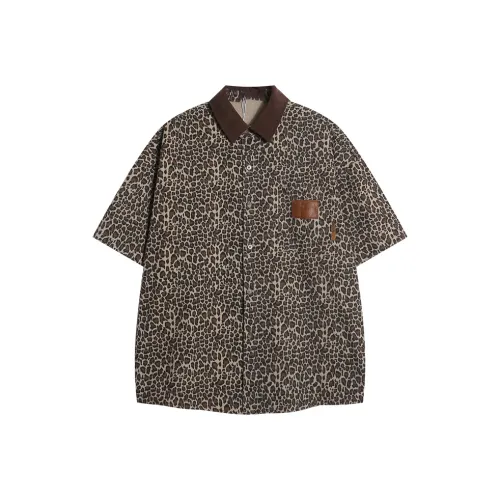 LESS BEARS Shirt Unisex Leopard Print