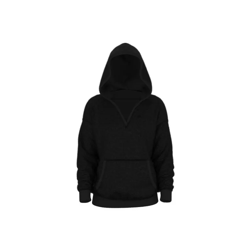 Victoria's Secret PINK Cozy Fleece Pullover Hoodie/Pure Black Sweatshirt Women's Pure Black-0