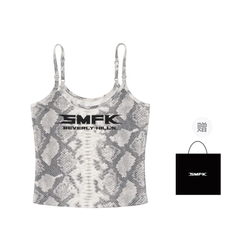 SMFK Camisole Women's White Snakeskin Print-0
