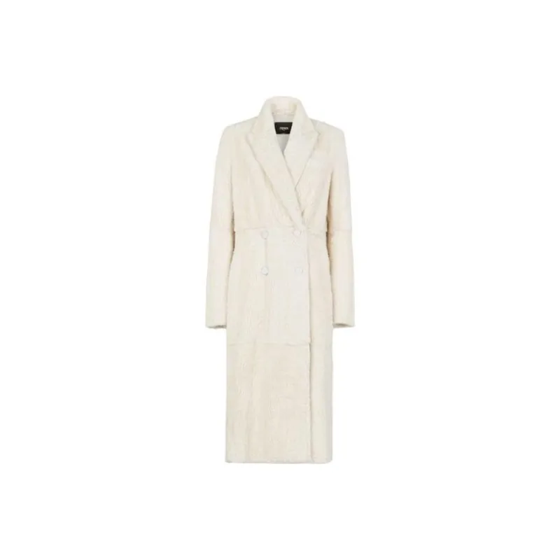 FENDI Coats Women's Ecru-0