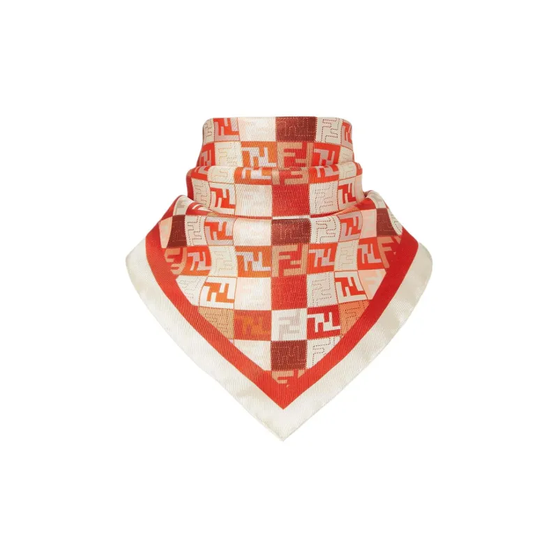 FENDI Mulberry Silk Scarves Women's Red-1