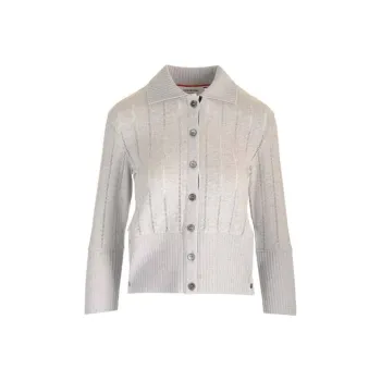 THOM BROWNE Buttoned Straight Hem Cardigan