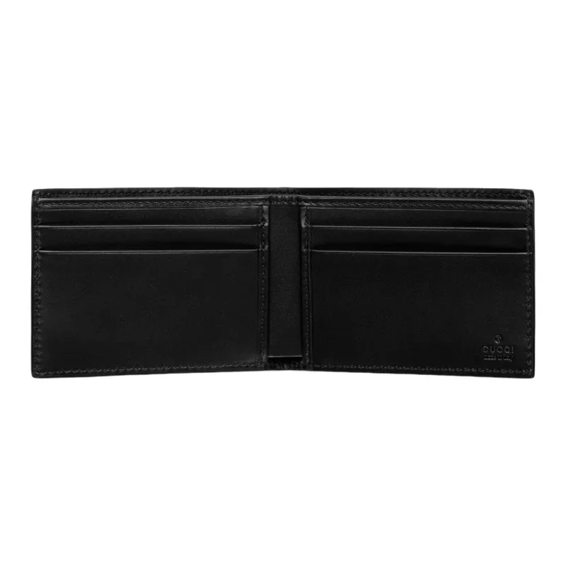 GUCCI GG Supreme Canvas Wallet Trumpets Men's Black Gray-4
