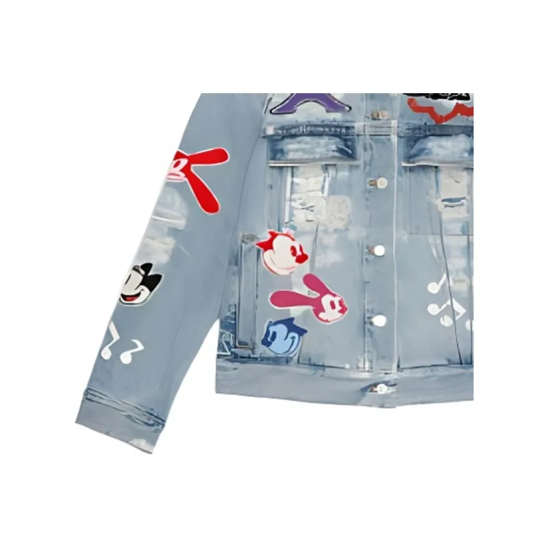 Disney X Givenchy Denim Jackets Men Light Blue-3