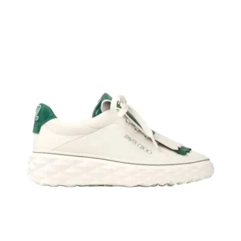 Malbon Golf x Jimmy Choo Diamond Low Top Casual Shoes Women's Green-1