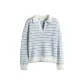 Cream/Light Blue Stripes