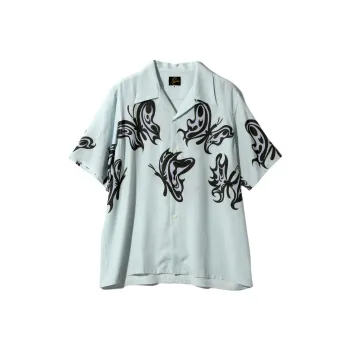 Needles KAE TANAKA Collaboration Shirts Unisex Light Green