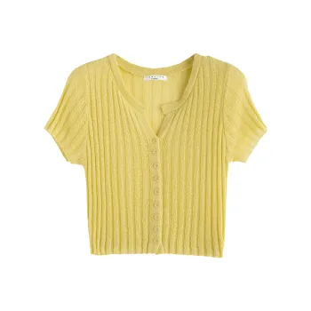 Tonlion Knitwear Women's Light Yellow