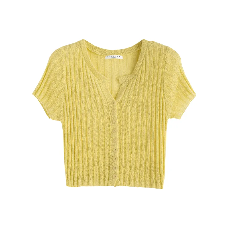 Tonlion Knitwear Women's Light Yellow-0
