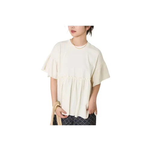 FREAK'S STORE Ruffle Sleeve T Shirt Women's Ecru
