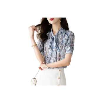 Like The Age Of Water Shirt Loose Fit Women's Blue