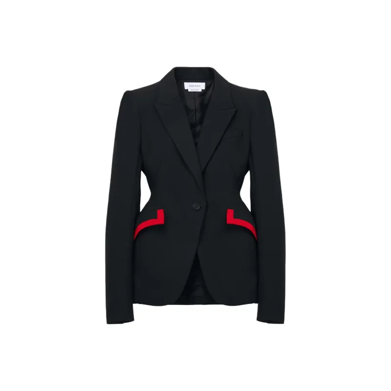 Alexander McQueen Peak lapels Blazer-0