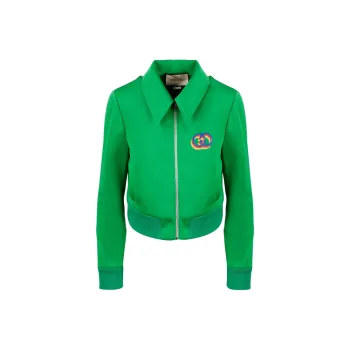 GUCCI Tiger Embroidery Technical Jersey Jacket