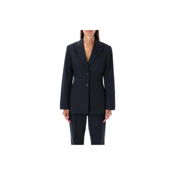 GANNI Pinstripe Single-breasted Blazer