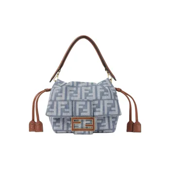 FENDI Cotton Handbag Trumpets Women's Blue