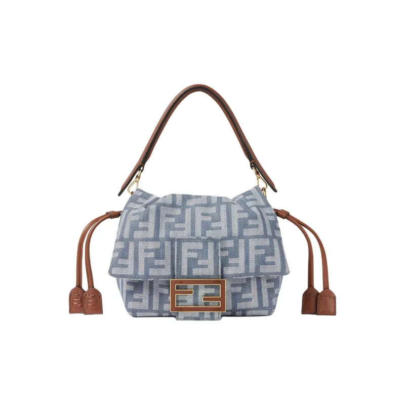FENDI Cotton Handbag Trumpets Women's Blue-0
