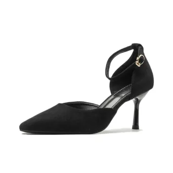 Than Than Me Slim Heel High Heels Women's Black