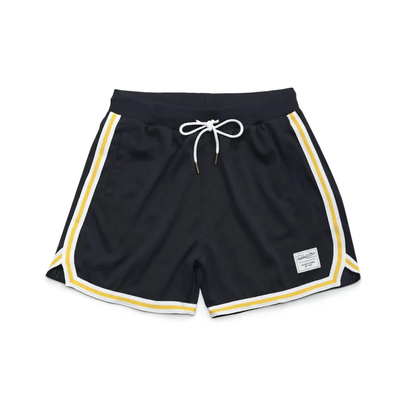 Mitchell & Ness Basketball Shorts Unisex Black And Yellow-0