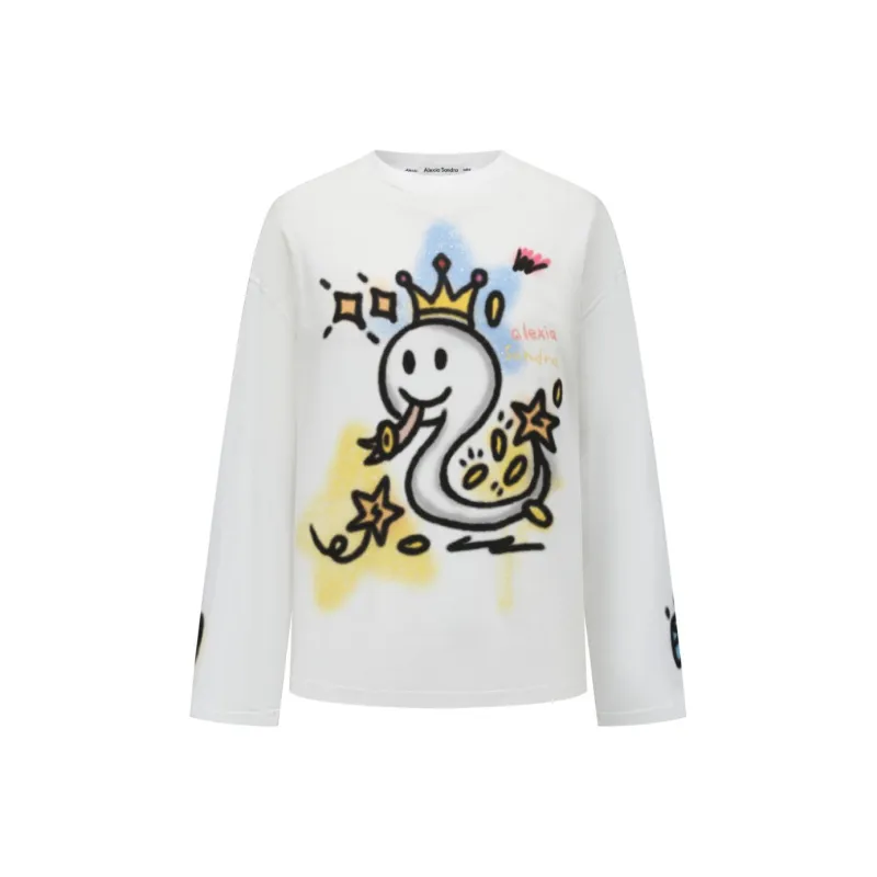 Alexia Sandra Sweatshirt Unisex White-0