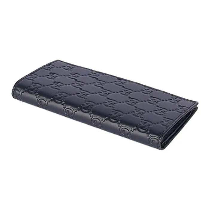 GUCCI Signature Cow Leather Wallet Men's Marine Blue-3