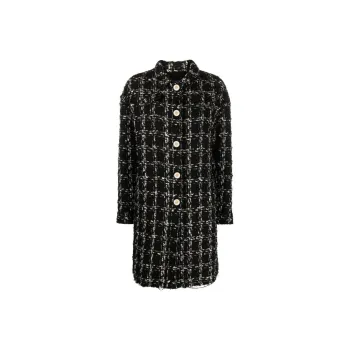 Giambattista Vall Checked Tweed Coat
